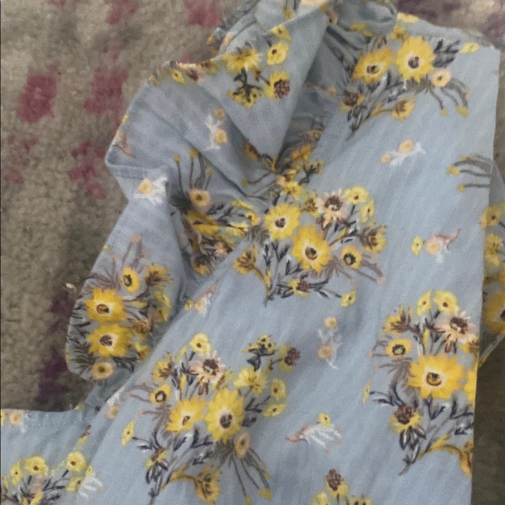 Floral Blue Jumpsuit - Picture 4 of 7